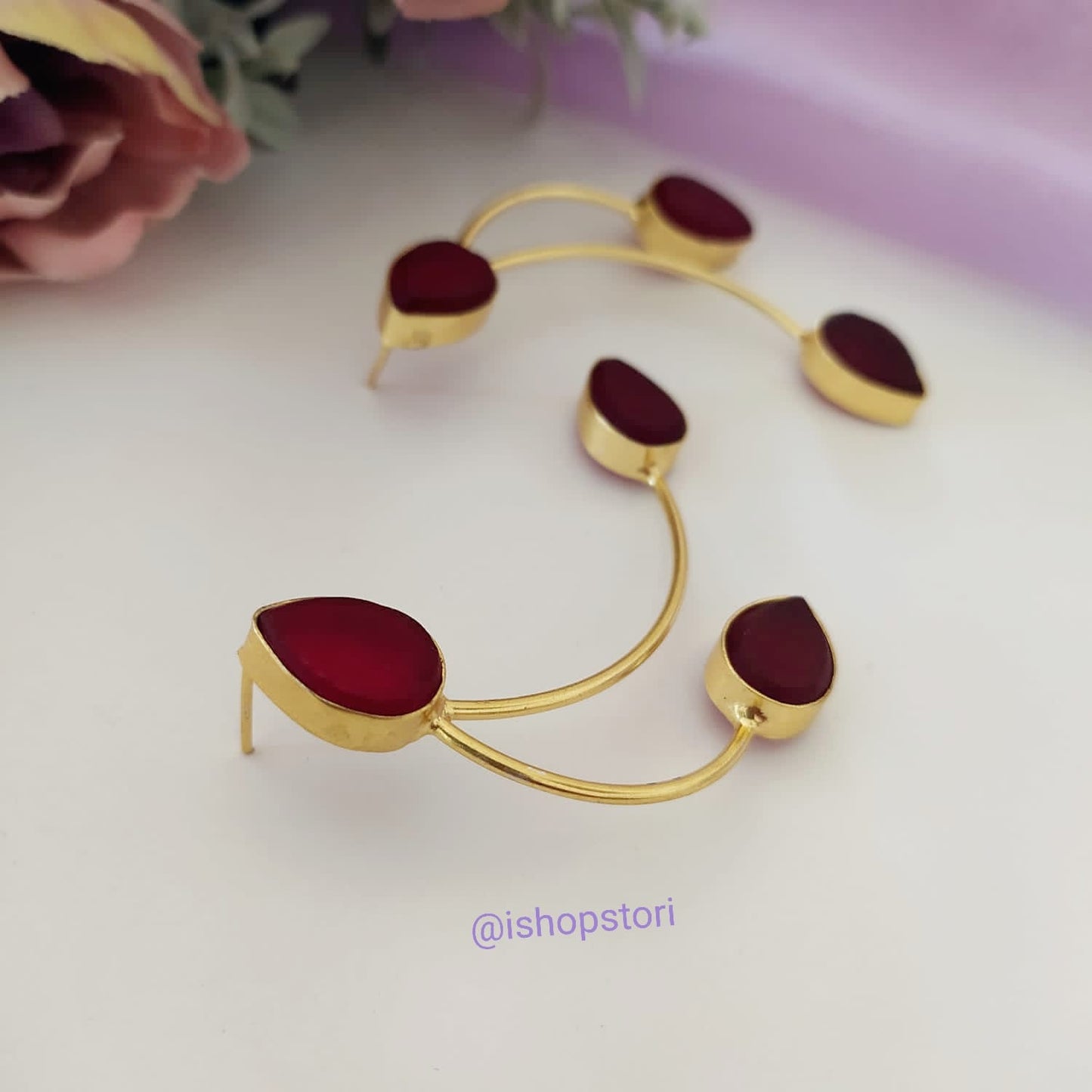 Nitya Arch & Stone Statement Earrings