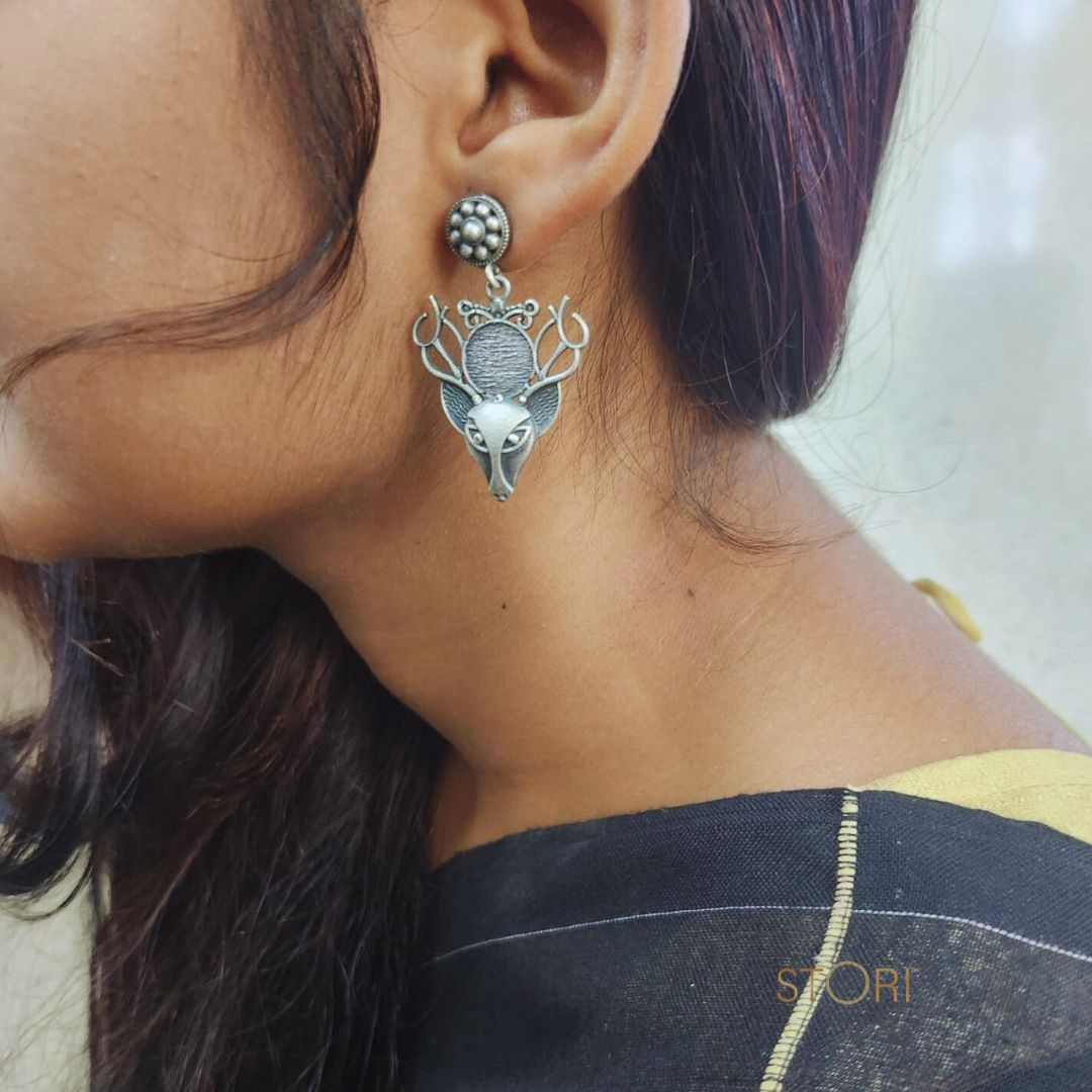 Kamakshi Oxidised Statement Earrings