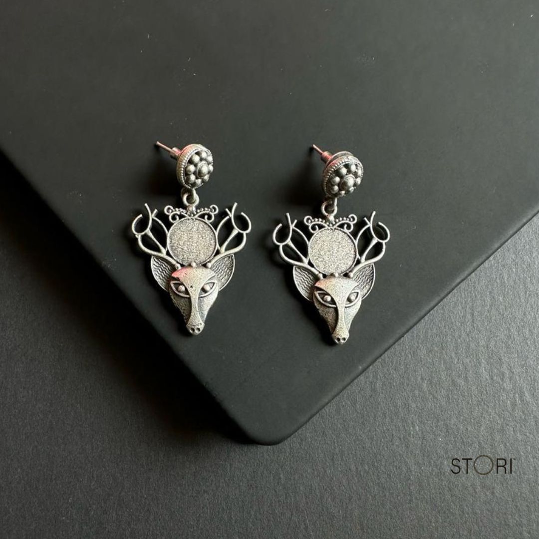 Kamakshi Oxidised Statement Earrings