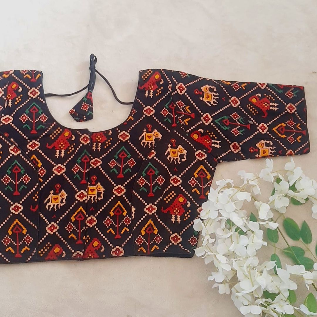 Patola Motifs Printed Cotton Blouse