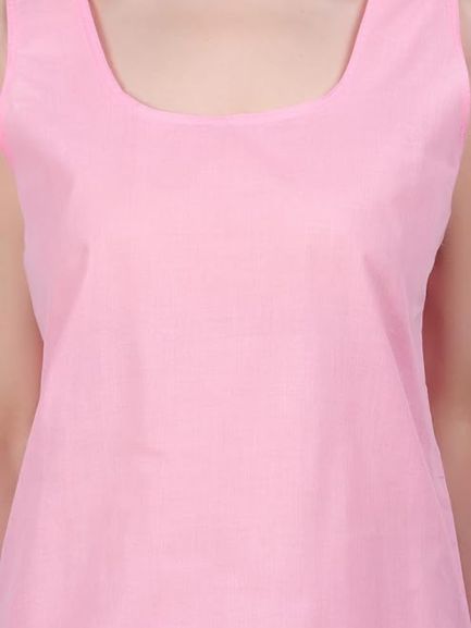 Pink Cotton Long Inner Slip