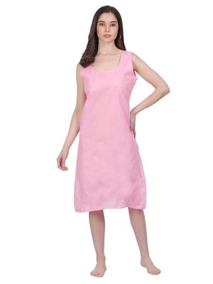 Pink Cotton Long Inner Slip
