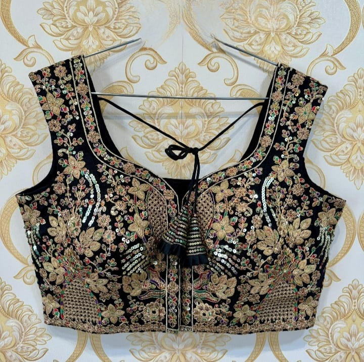 Sakshi Heavy Embroidered Designer Silk Blouse