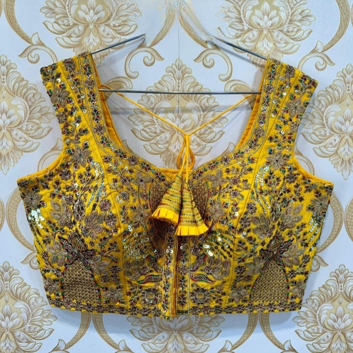 Sakshi Heavy Embroidered Designer Silk Blouse
