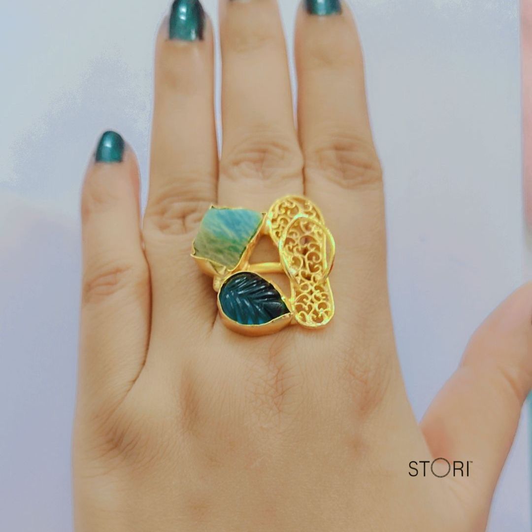 Raw Stone Finger Ring