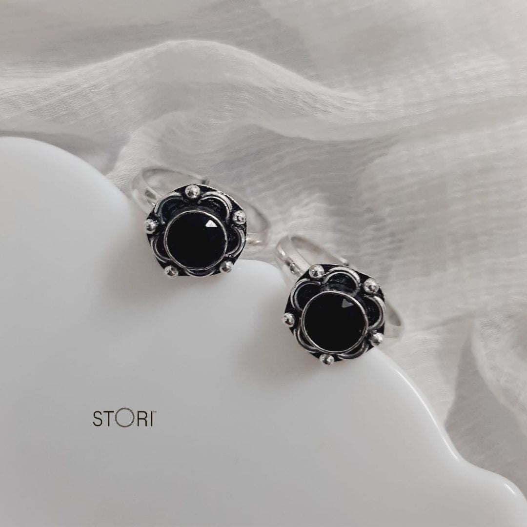 Shop Women's Black Toerings at STORI