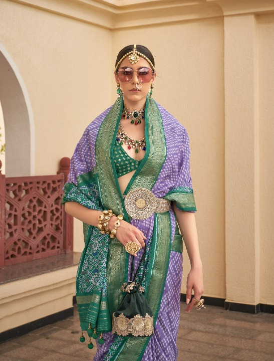 Purple Patola Silk Saree Online in India