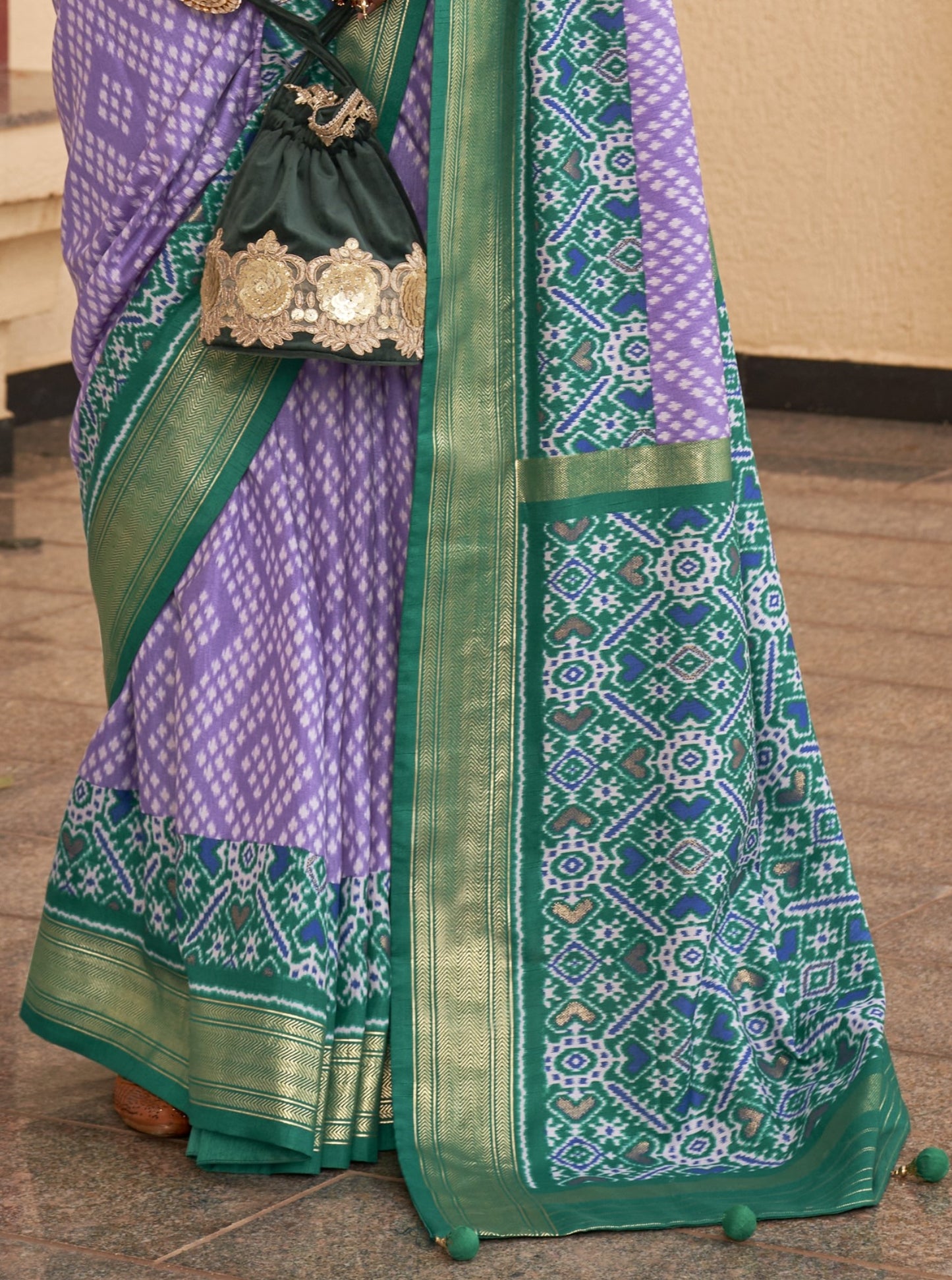Purple Patola Silk Saree Online in India