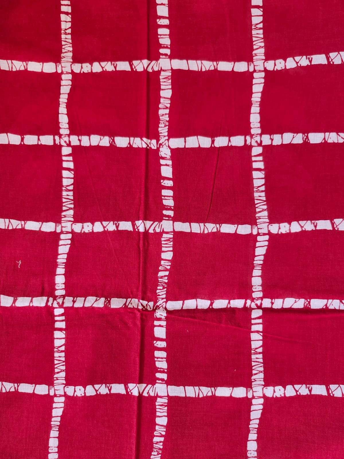Red & White Handloom Cotton Mulmul Saree