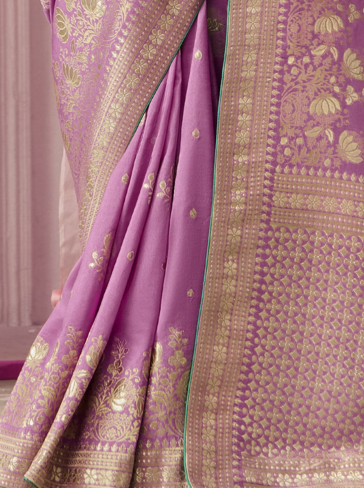 Mauve Banarasi Silk Saree Online in India