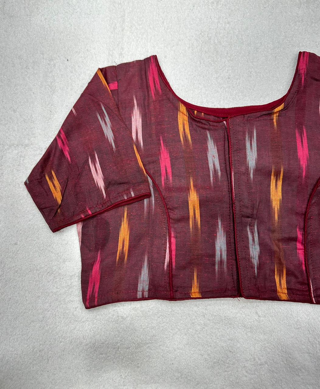 Ikkat Woven Cotton Regular Blouse