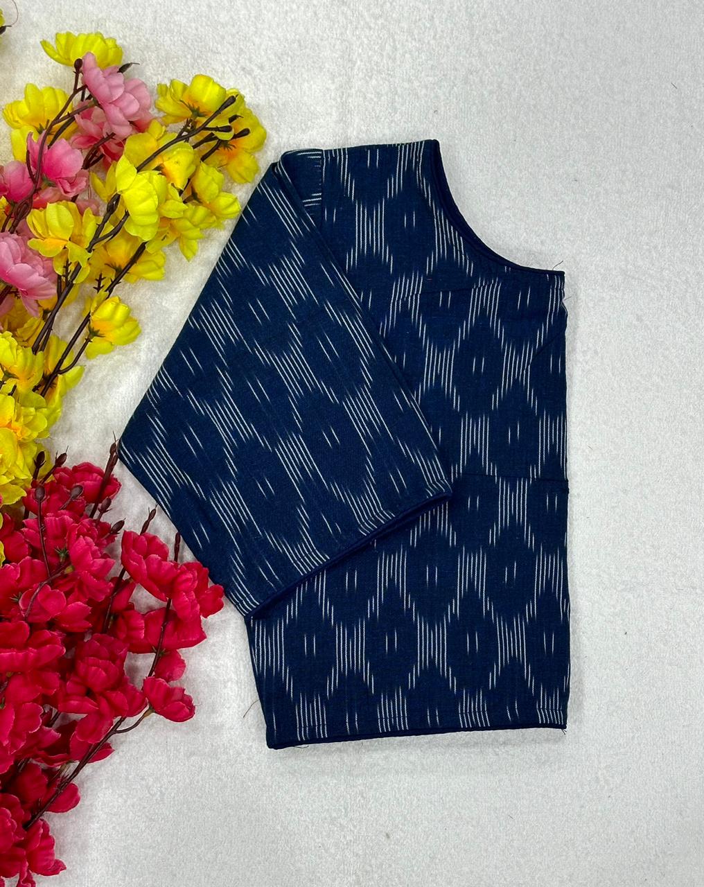 Ikkat Woven Cotton Regular Blouse