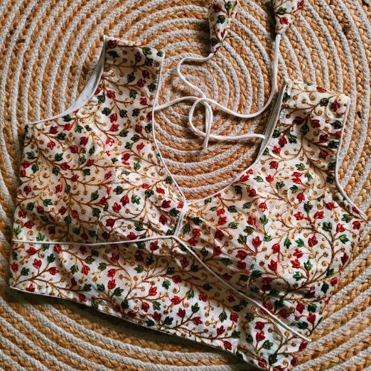 Multicolor Embroidered Soft Silk Designer Blouse