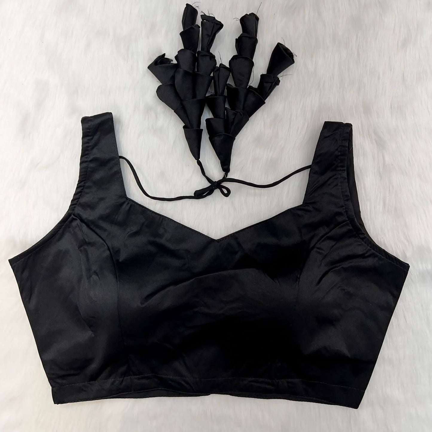 Satin Silk Blouse With Bunch Latkans
