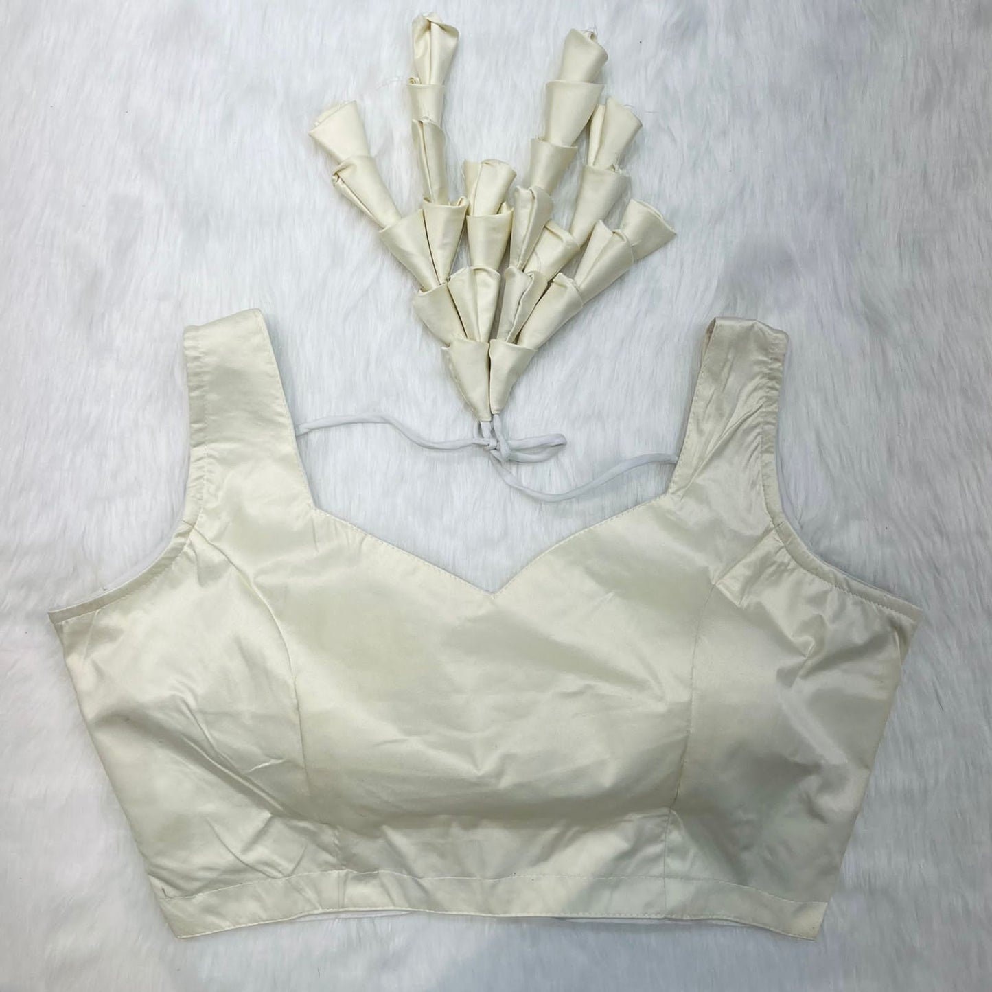 Satin Silk Blouse With Bunch Latkans