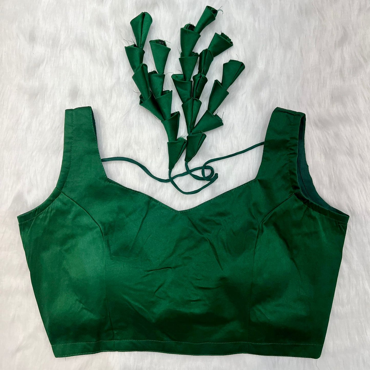 Satin Silk Blouse With Bunch Latkans