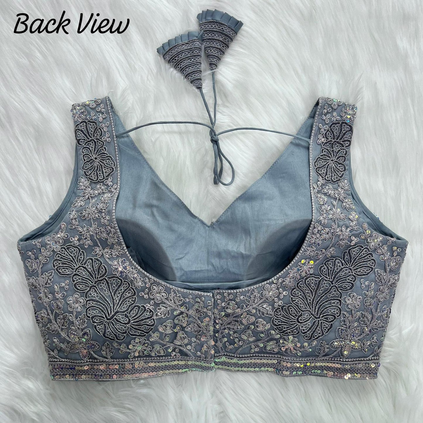 Lily Sequined Designer Sleeveless Blouse