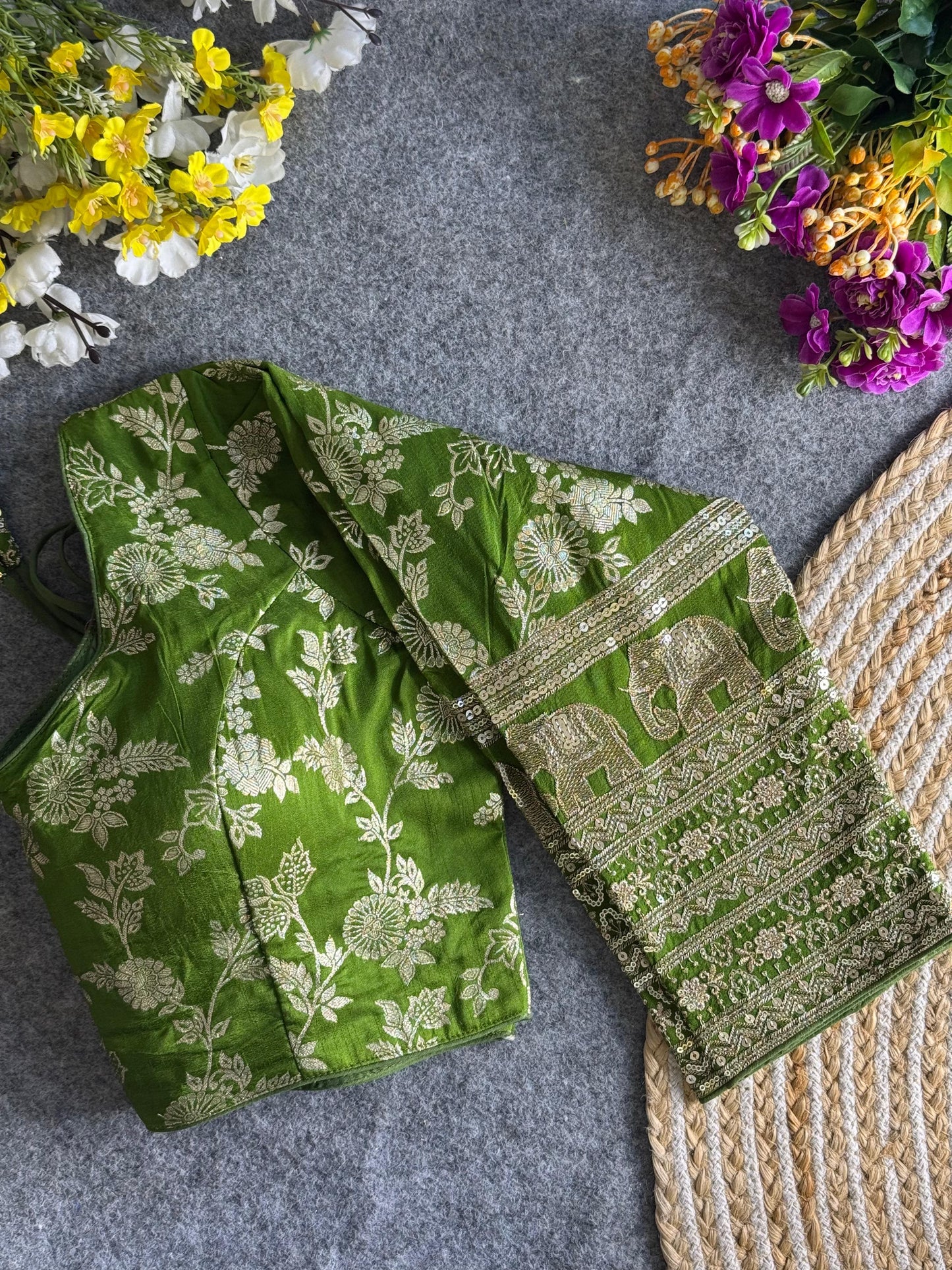 Gajgamini Dola Silk Blouse With Long Sleeves