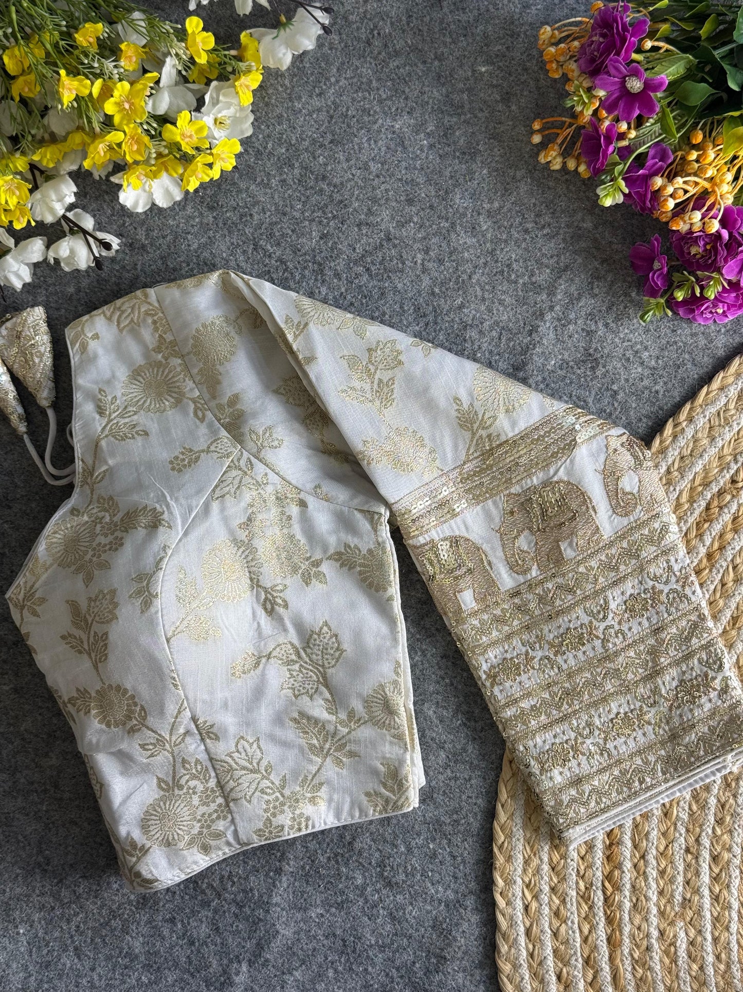 Gajgamini Dola Silk Blouse With Long Sleeves