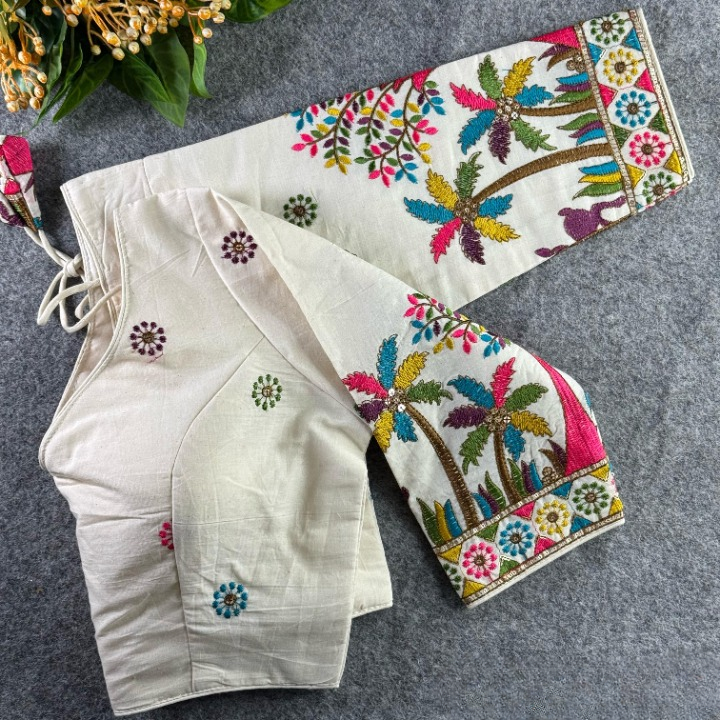 Best Khadi Cotton Readymade Blouse Online-STORI