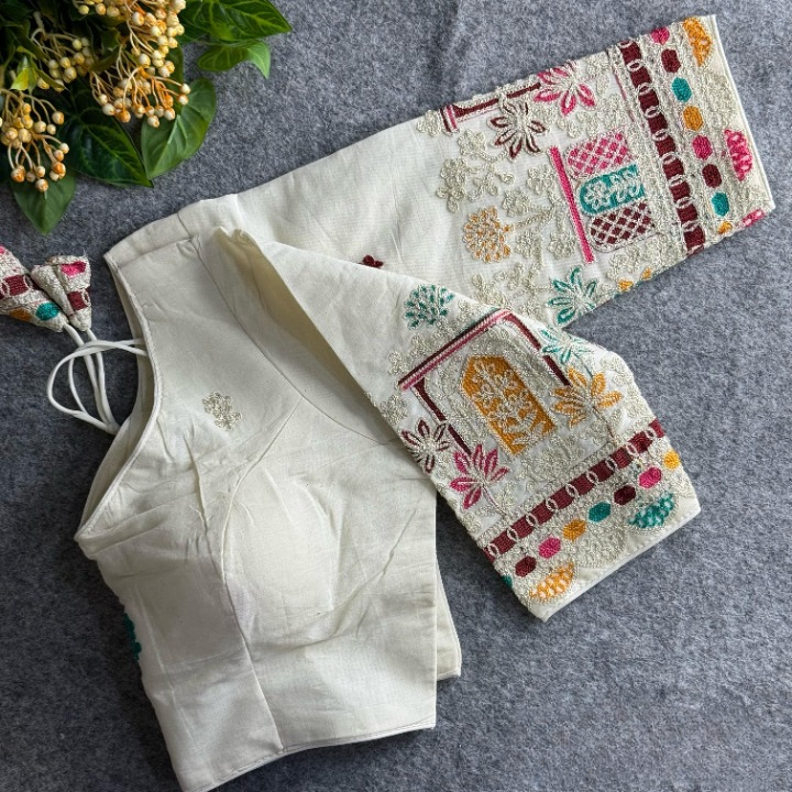 Best Khadi Cotton Readymade Blouse Online-STORI