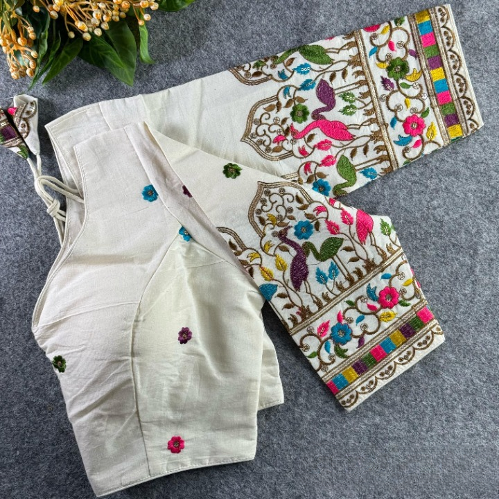 Best Khadi Cotton Readymade Blouse Online-STORI