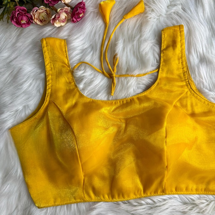 Blooming Organza Solid Color Blouse
