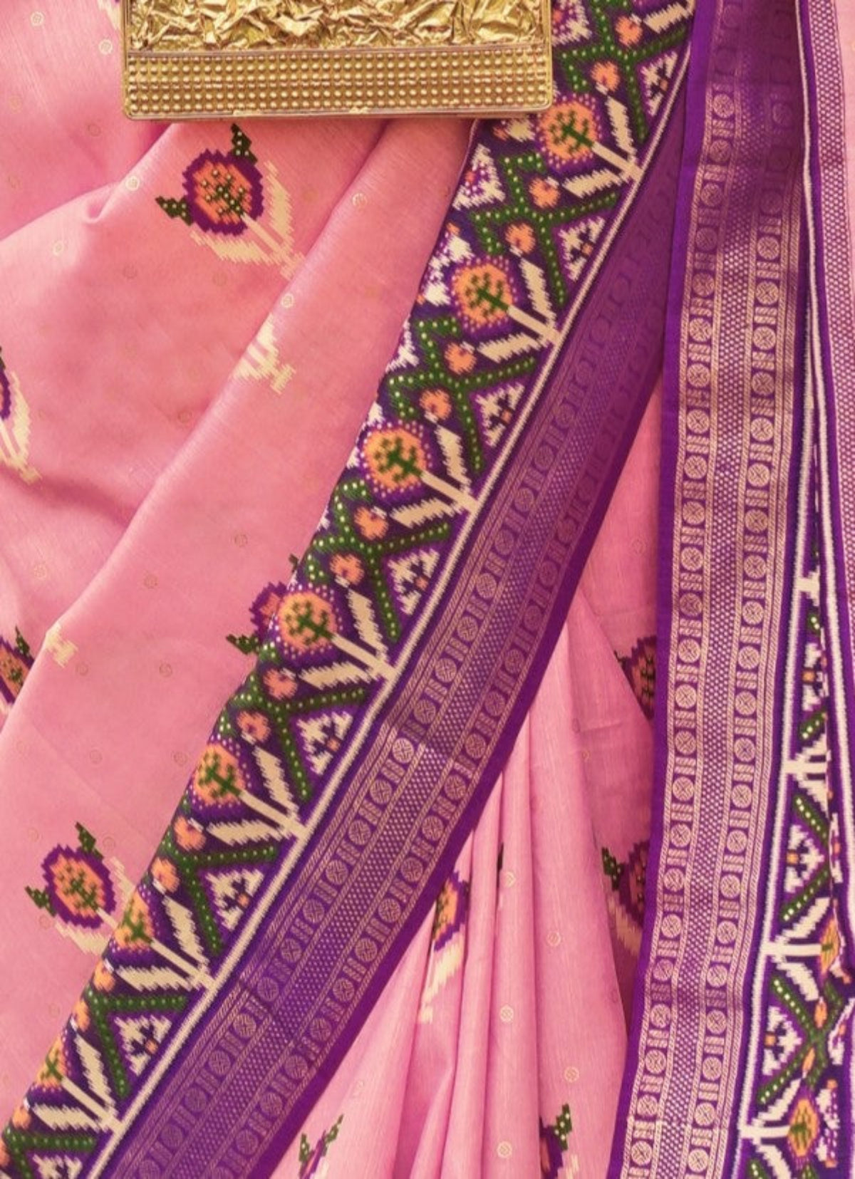 Shop Pink Patola Silk Saree for Wedding at STORI