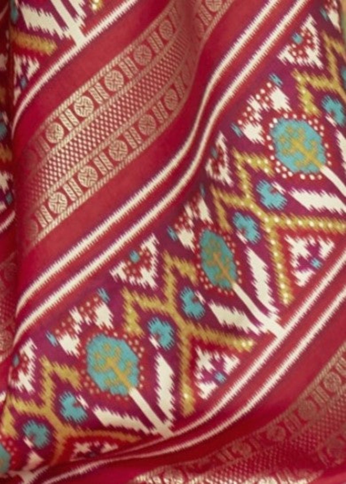 Shop Olive Green Patola Silk Saree for Wedding at STORI