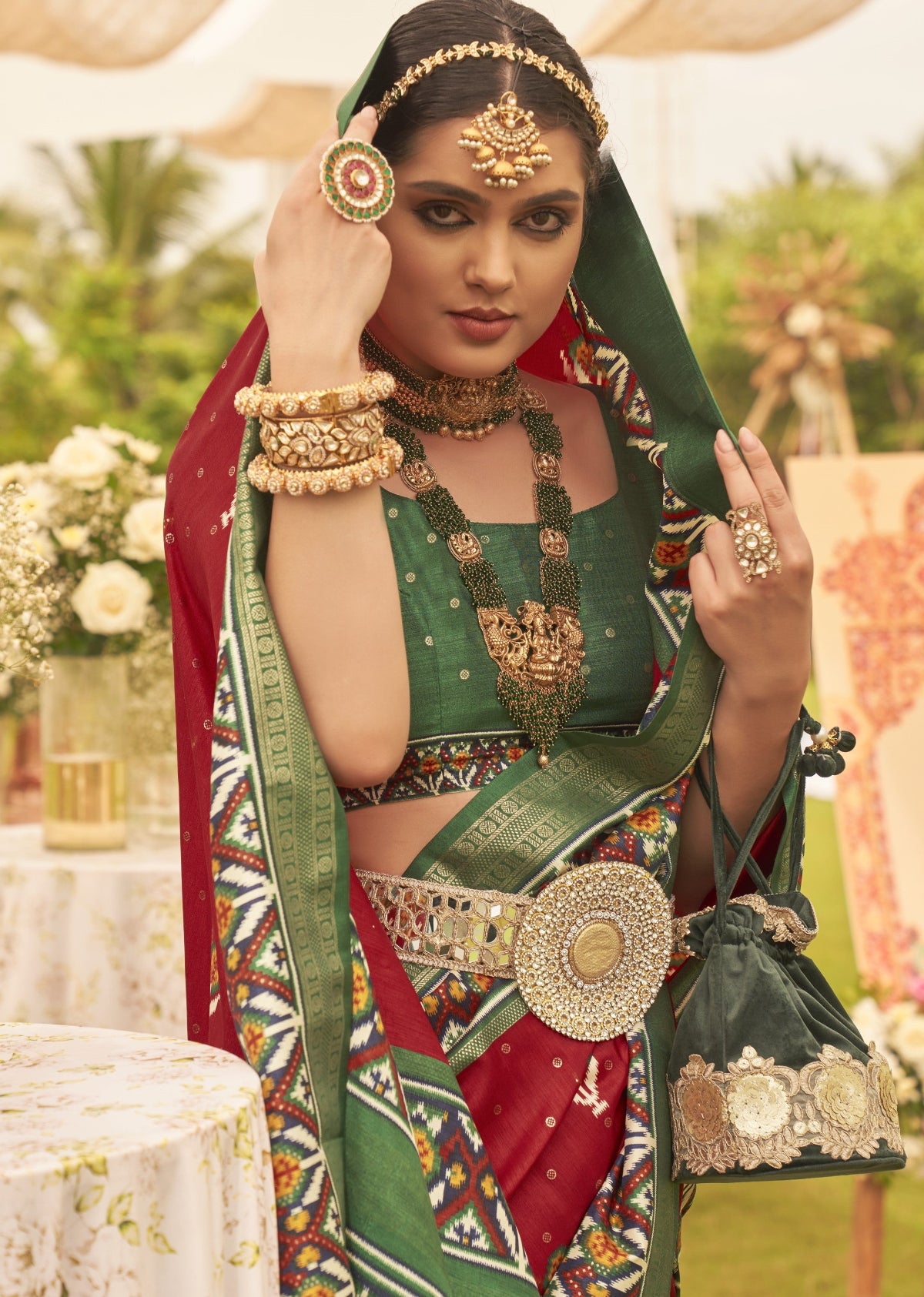 Shop Red Patola Silk Saree for Wedding at STORI