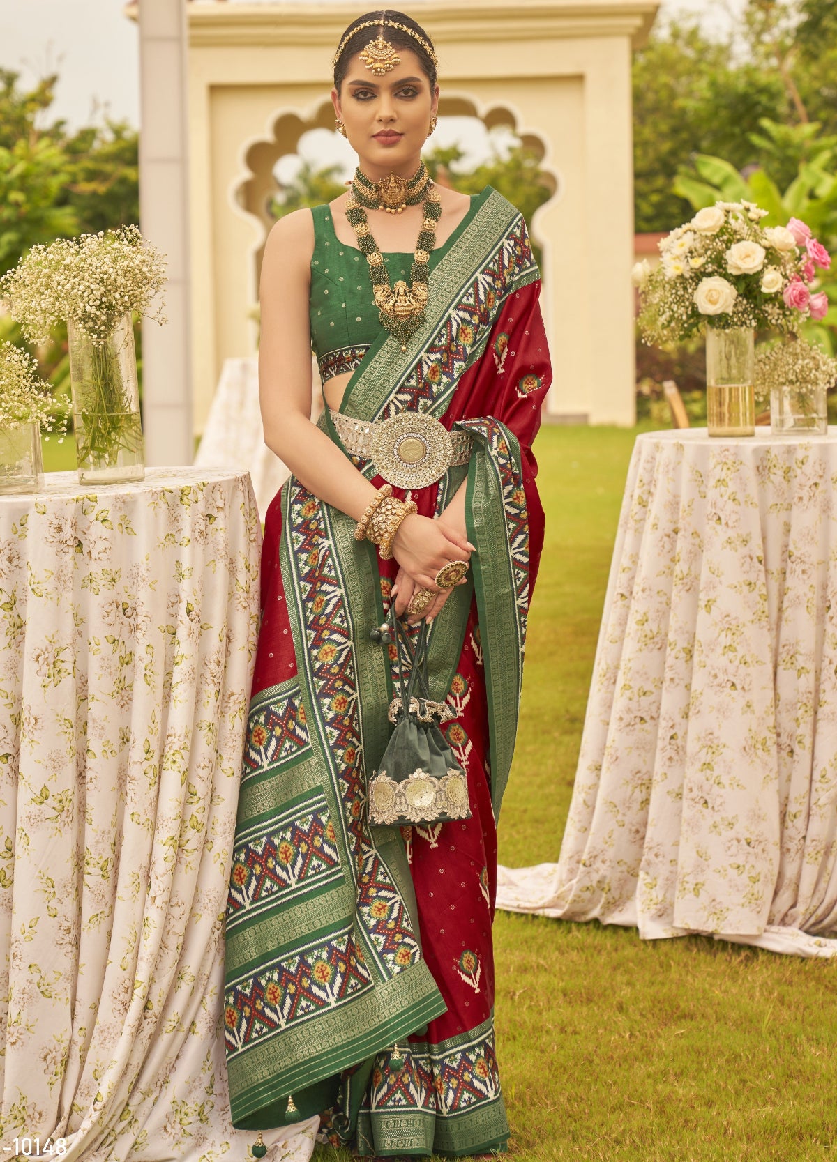 Shop Red Patola Silk Saree for Wedding at STORI