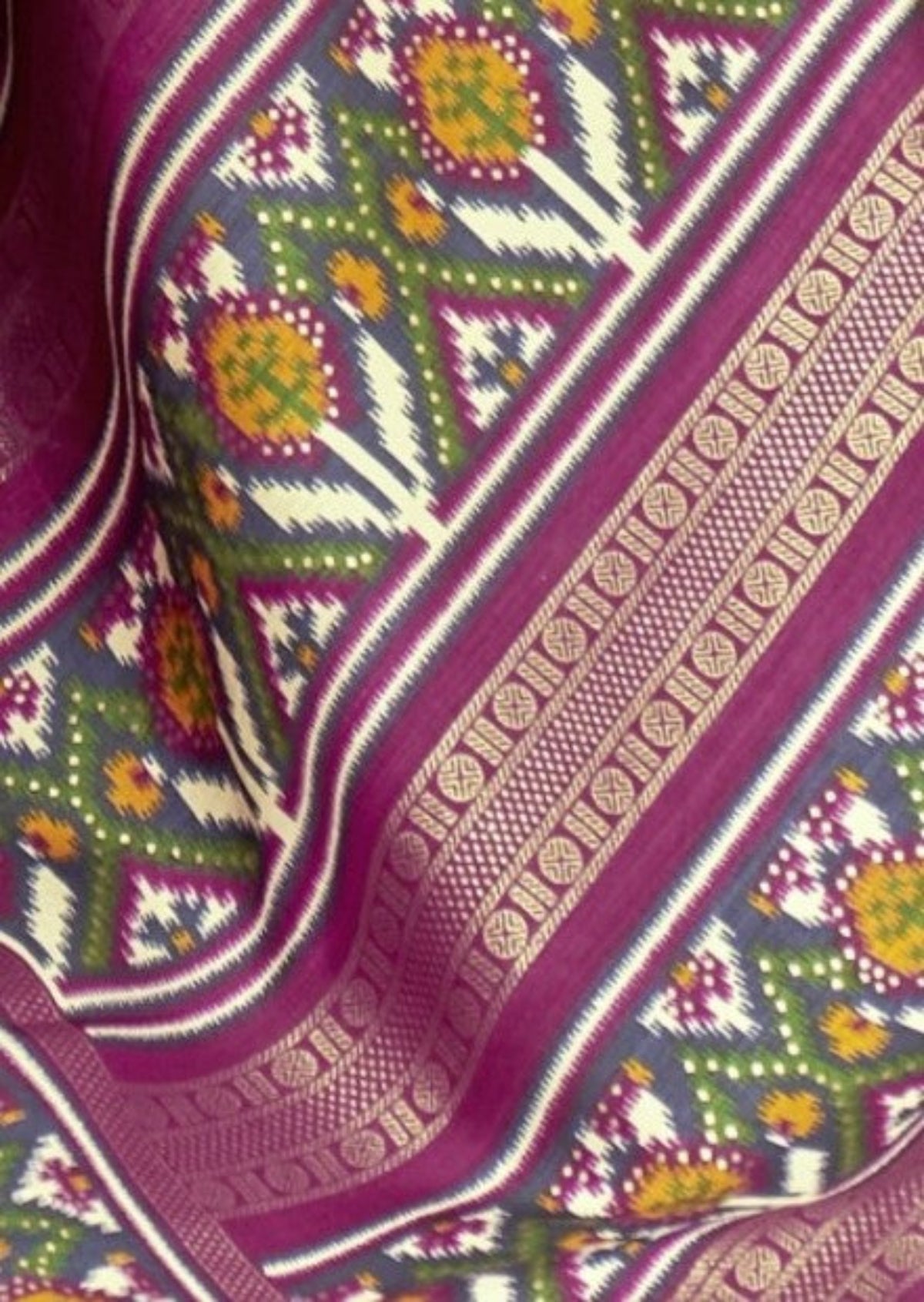 Shop Blue Patola Silk Saree for Wedding at STORI