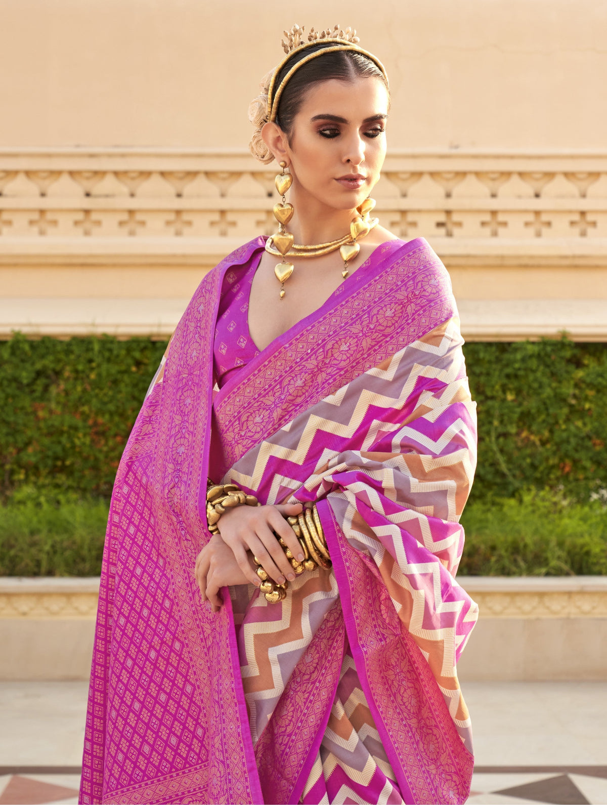 Best Pink Patola Silk Saree Online in India