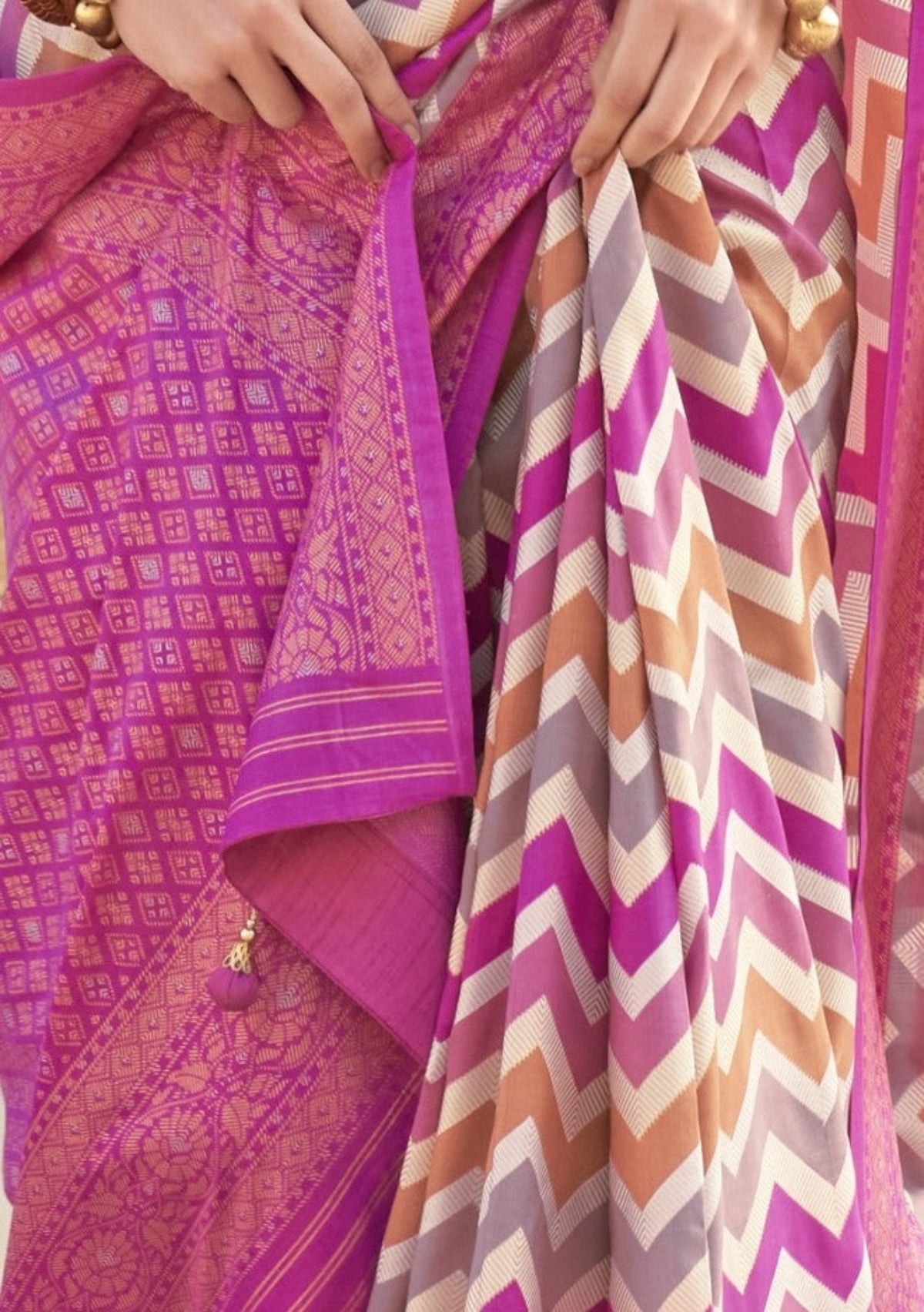 Best Pink Patola Silk Saree Online in India