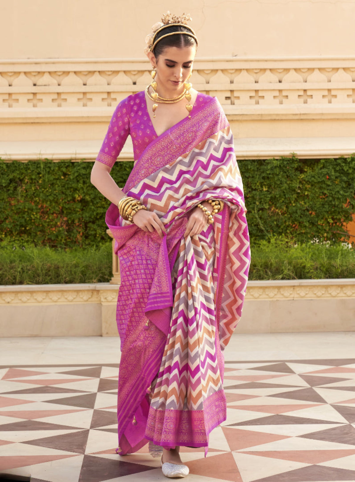 Best Pink Patola Silk Saree Online in India