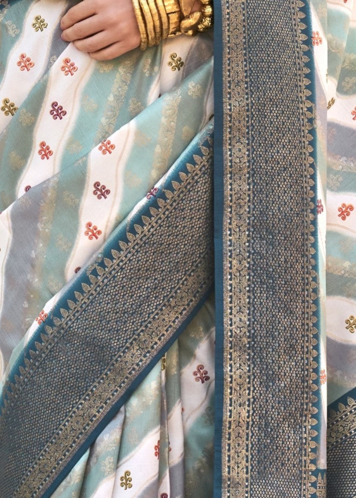 Best Teal Green Patola Silk Saree Online in India
