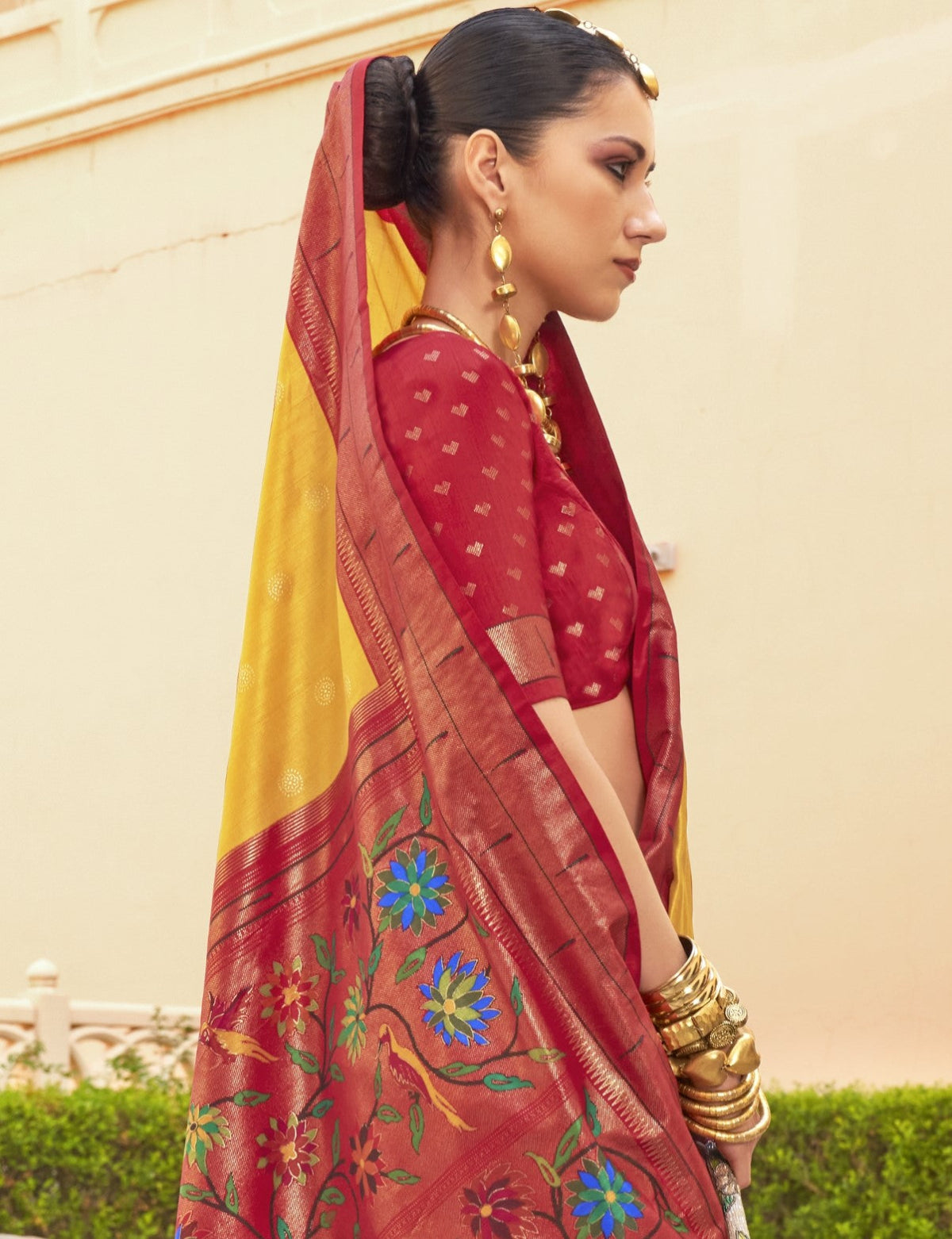Shop Yellow Paithani Sarees Online at STORI.