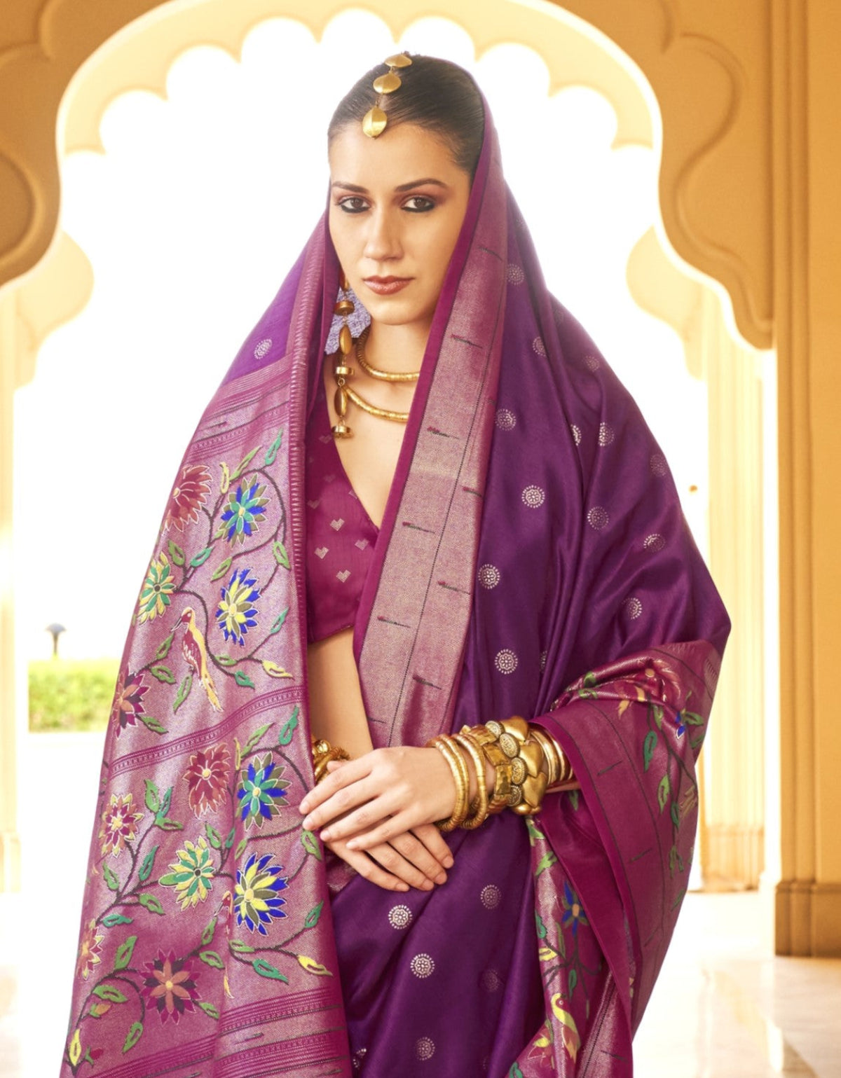 Shop Purple Paithani Sarees Online at STORI