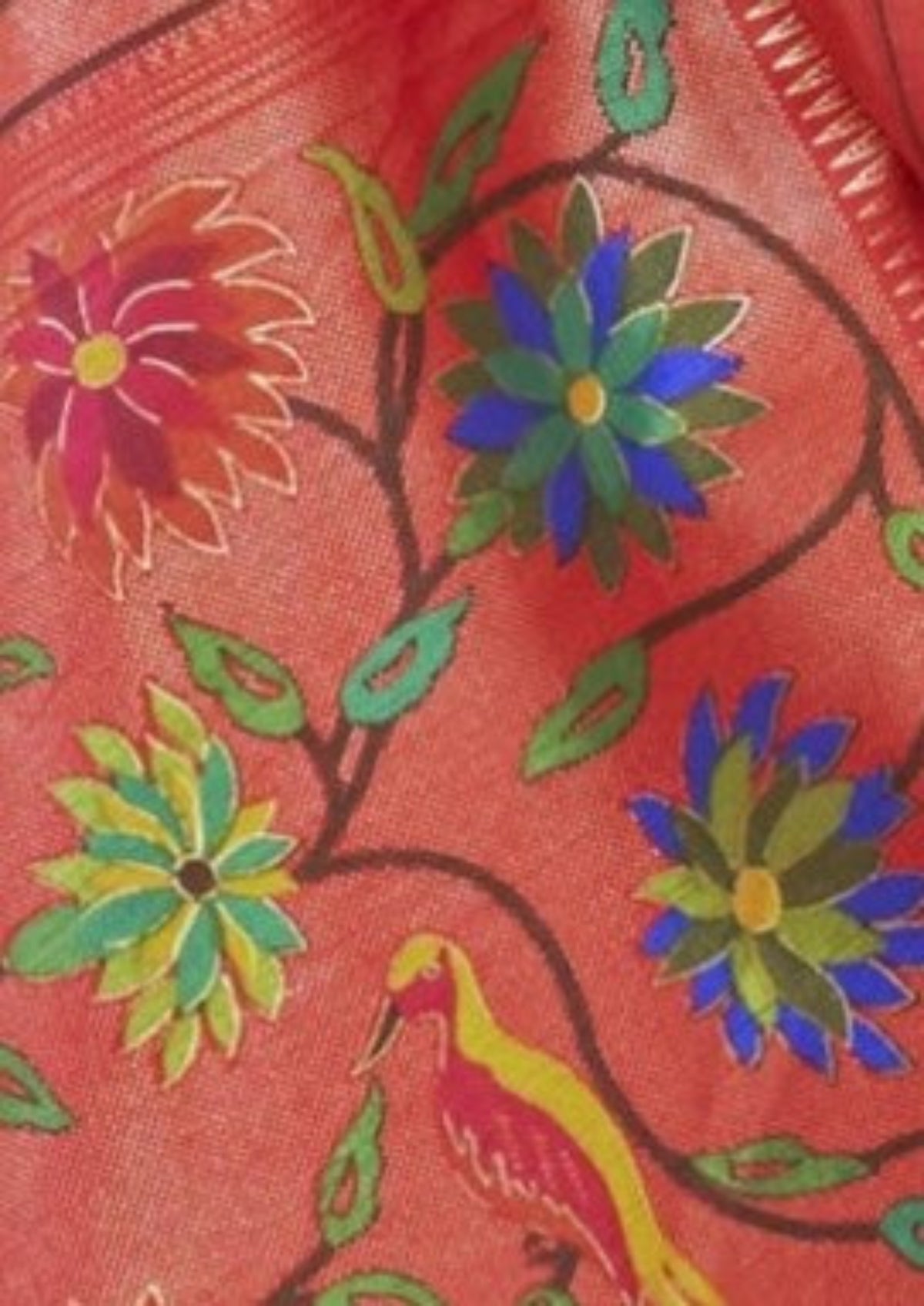 Shop Mehndi Green Paithani Sarees Online at STORI.