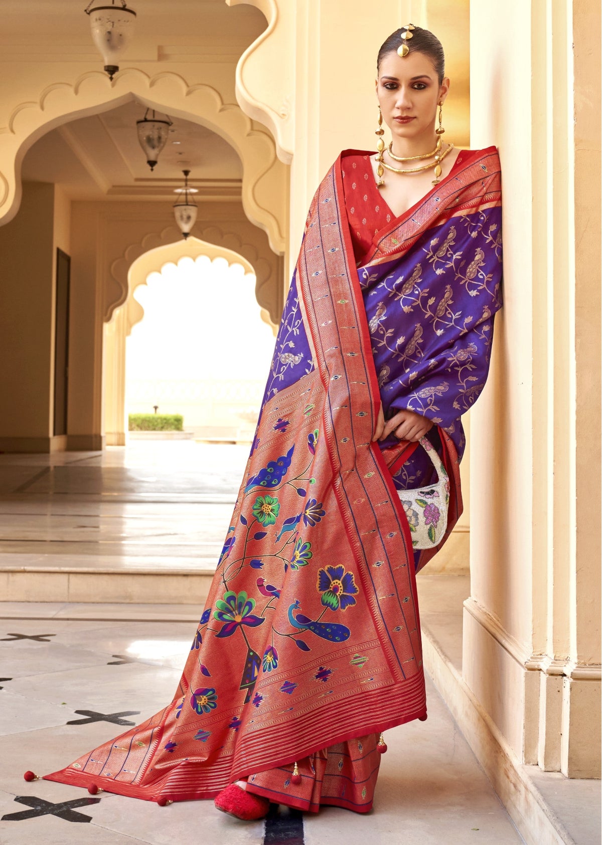 Shop Purple Paithani Sarees Online at STORI.