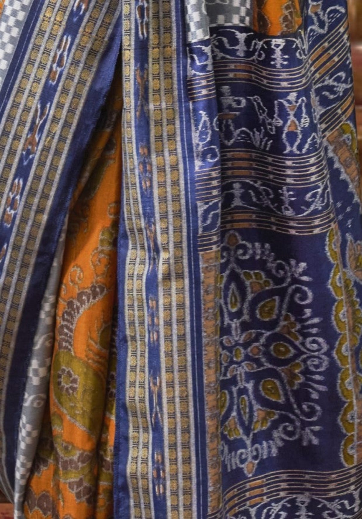 Orange Best Patola Silk Saree Online in India