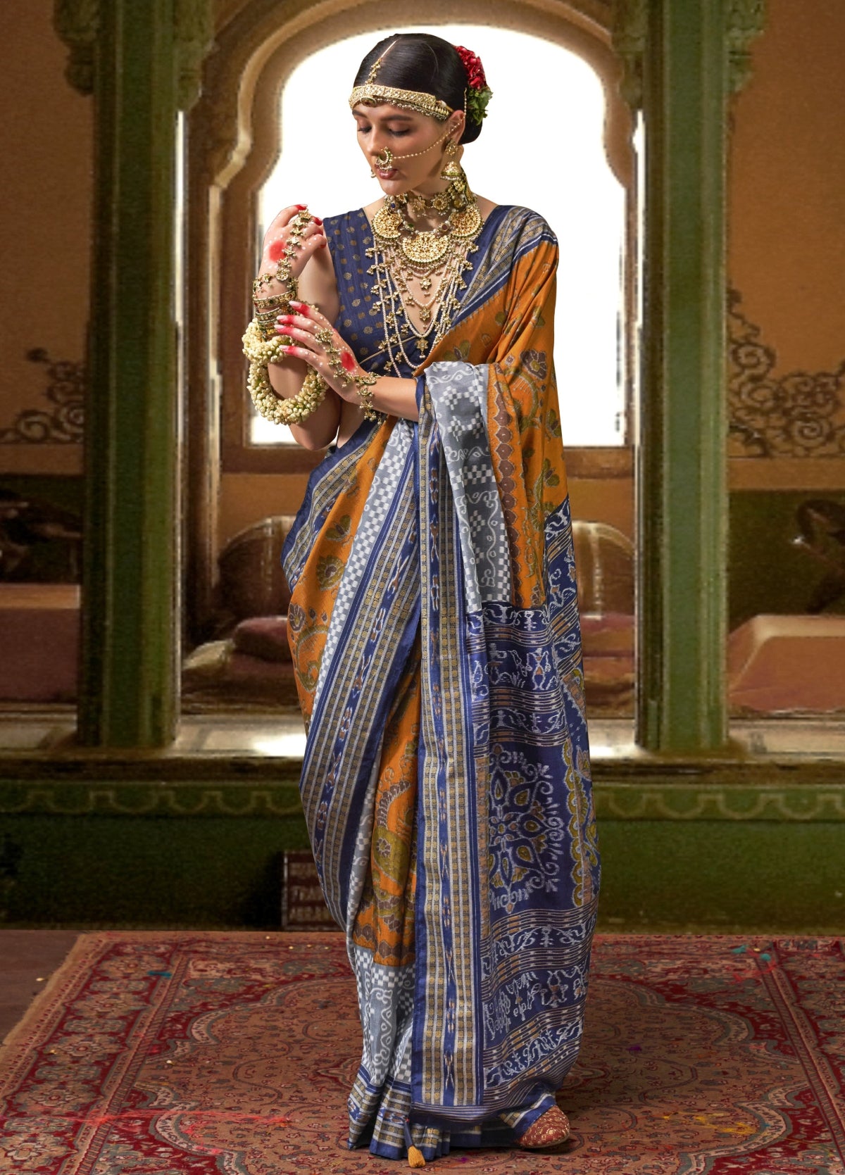 Orange Best Patola Silk Saree Online in India