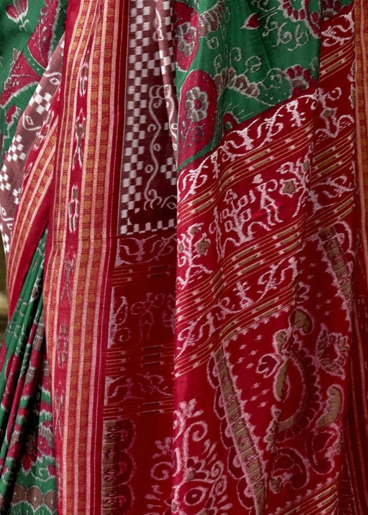 Best Green Patola Silk Saree Online in India