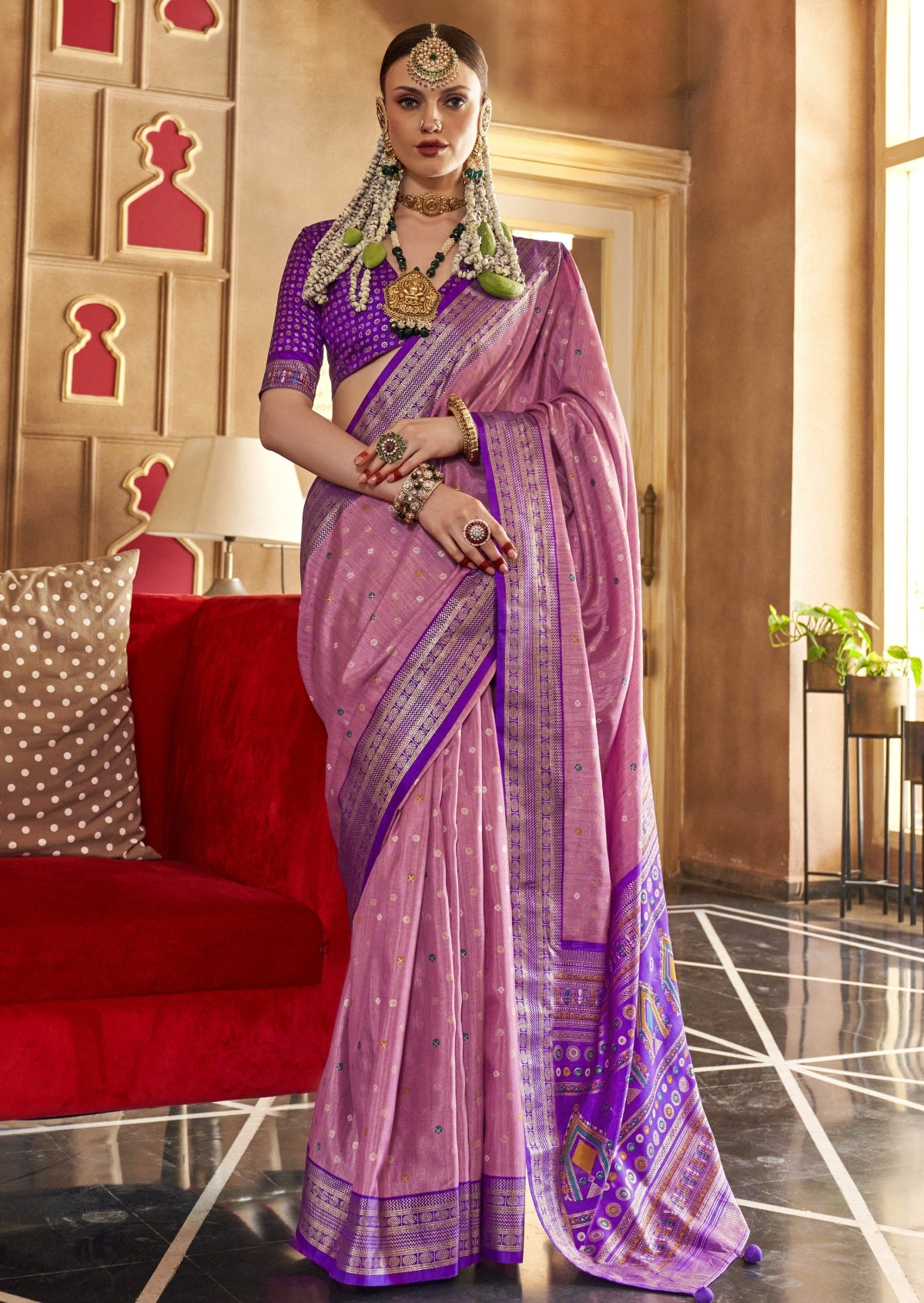 Best Pink Patola Silk Saree Online in India