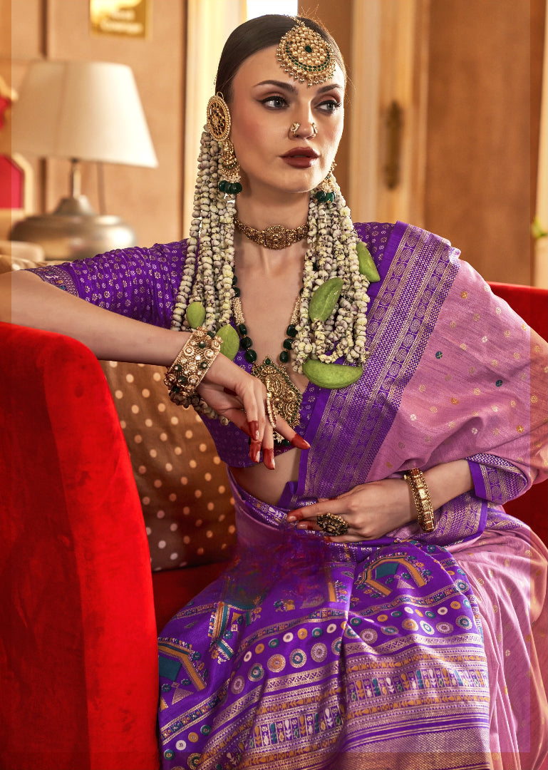 Best Pink Patola Silk Saree Online in India