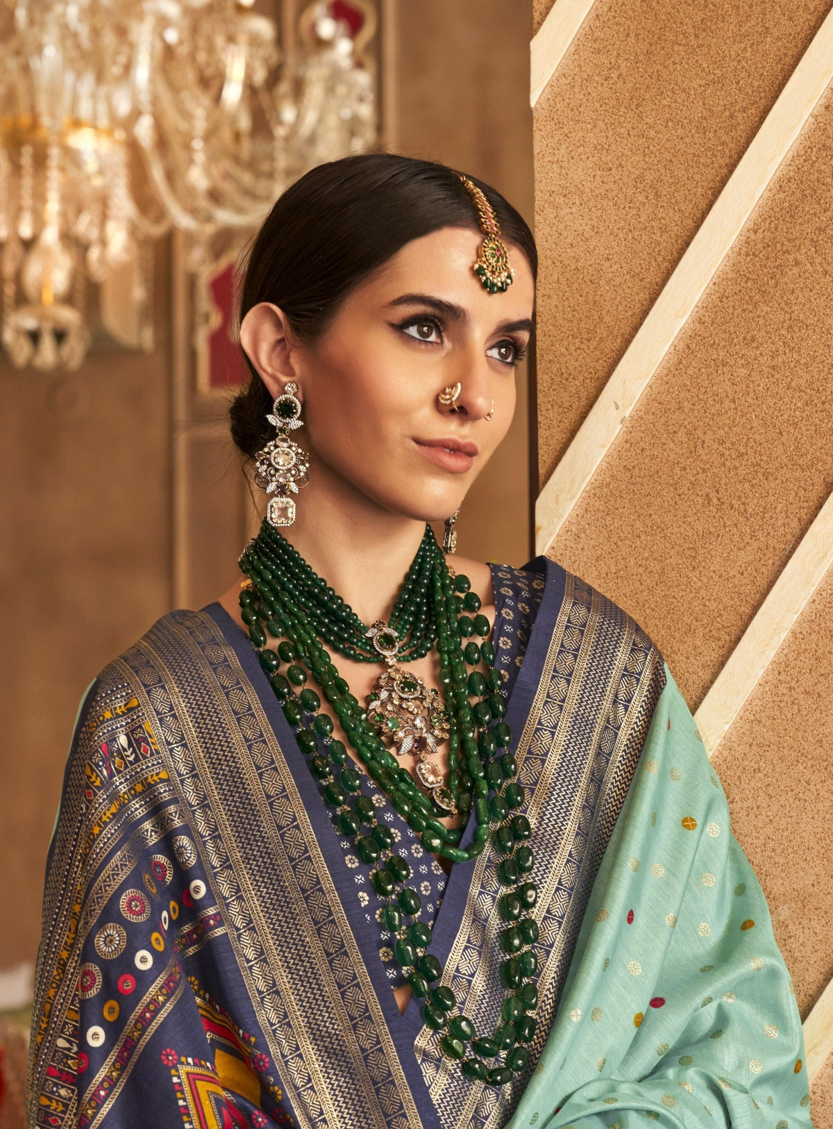 Best Sea Green Patola Silk Saree Online in India