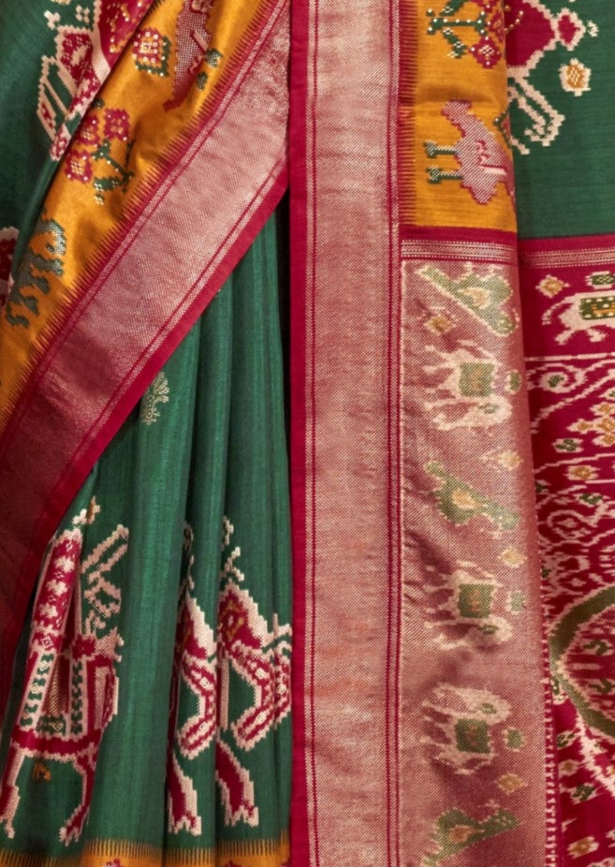 Best Green Patola Silk Saree Online in India