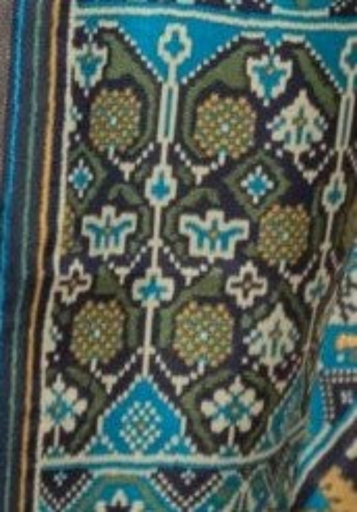 Shop Pear Green Patola Silk Saree for Wedding at STORI