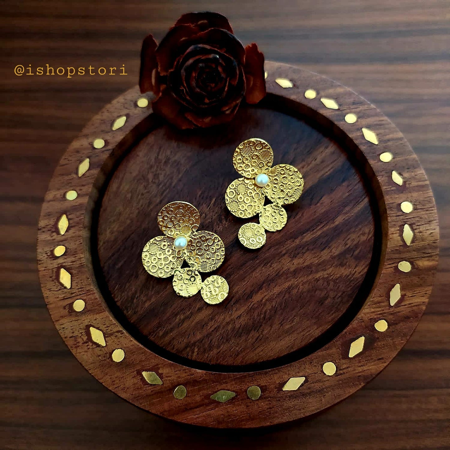 Valencia Golden Flower Earrings