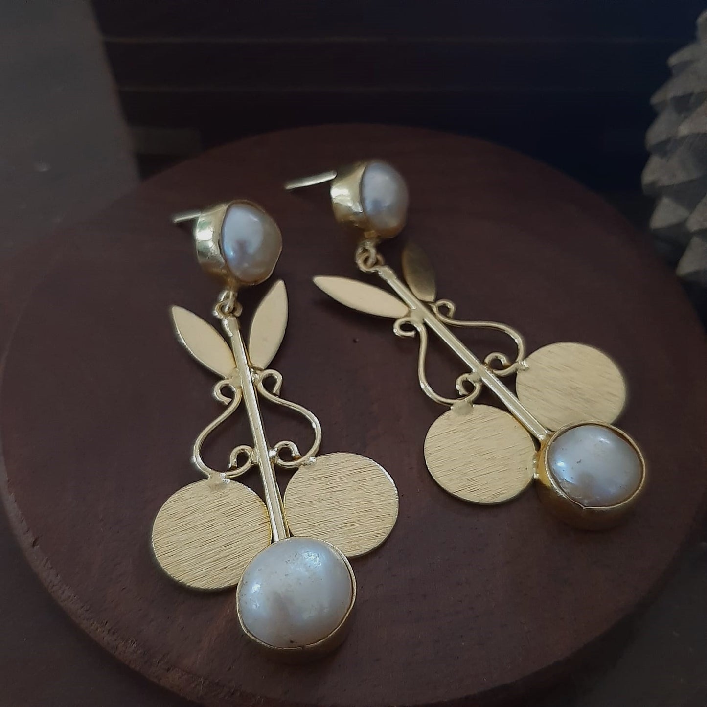 Fresh Water Pearls Statement Earrings